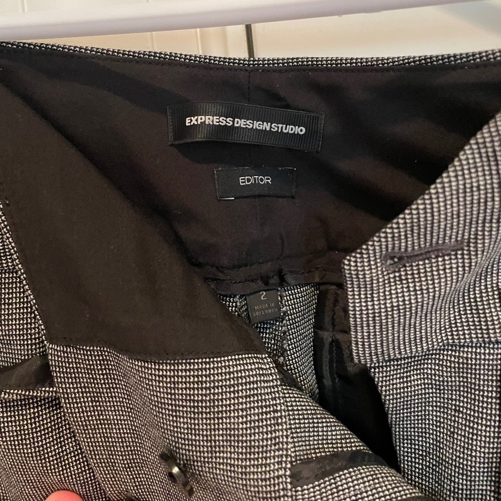 Black and White Checkered Express Pants